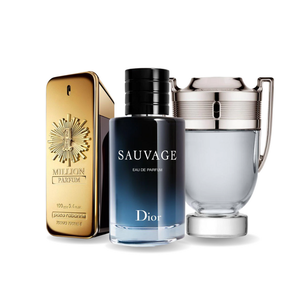 Combo di 3 Profumi Paco Rabanne ONE MILLION, Dior SAUVAGE e Paco Rabanne INVICTUS 100ml